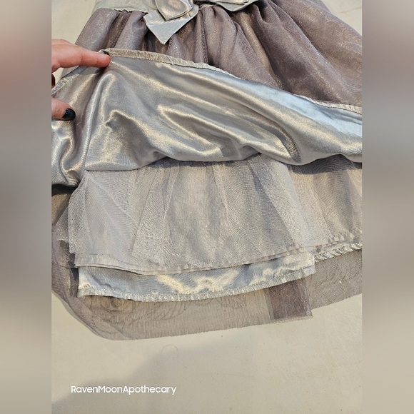 Hoilday Editions Girls Sliver Dress large 10/12 - Picture 13 of 14